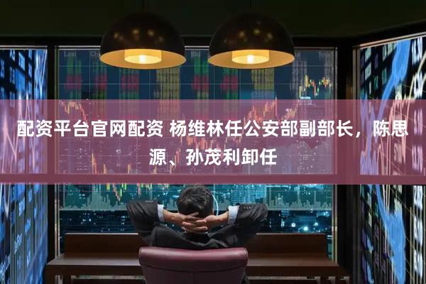 配资平台官网配资 杨维林任公安部副部长，陈思源、孙茂利卸任